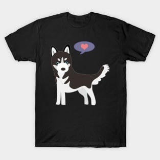 Black Husky Love T-Shirt